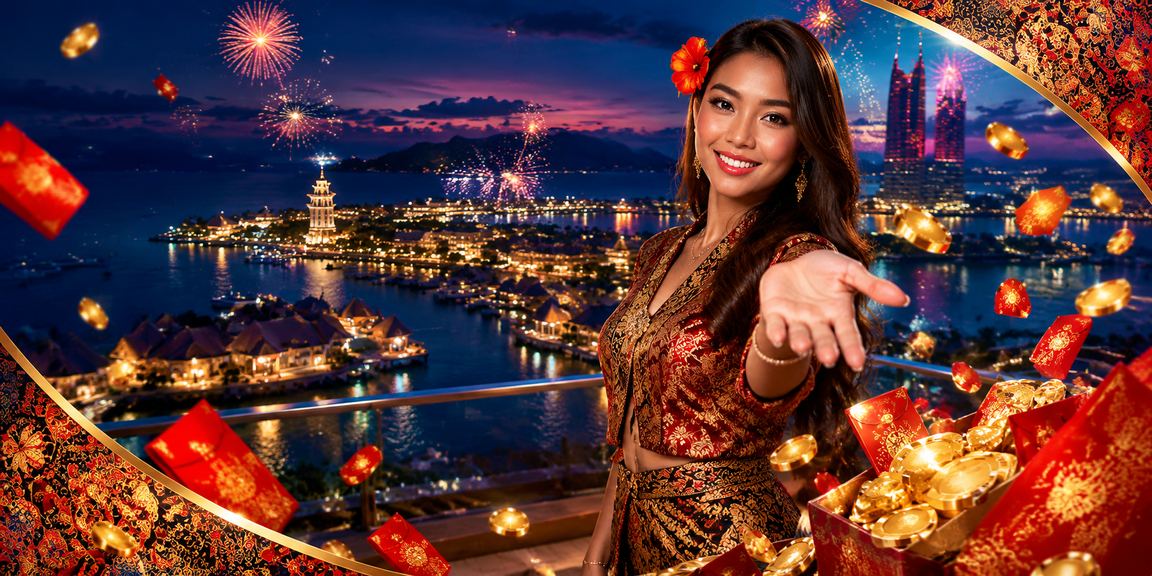 Tema sampul merah bonus perayaan Terengganu gaya batik untuk permainan akb48